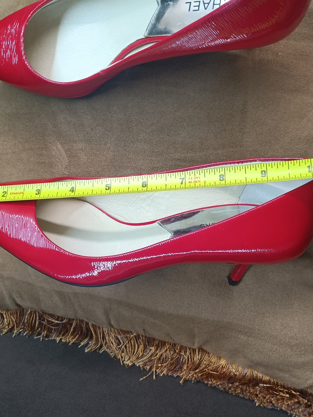 Michael Kors Bright Red Patent Pointed-Toe Stiletto Pumps - Picture 8 of 10